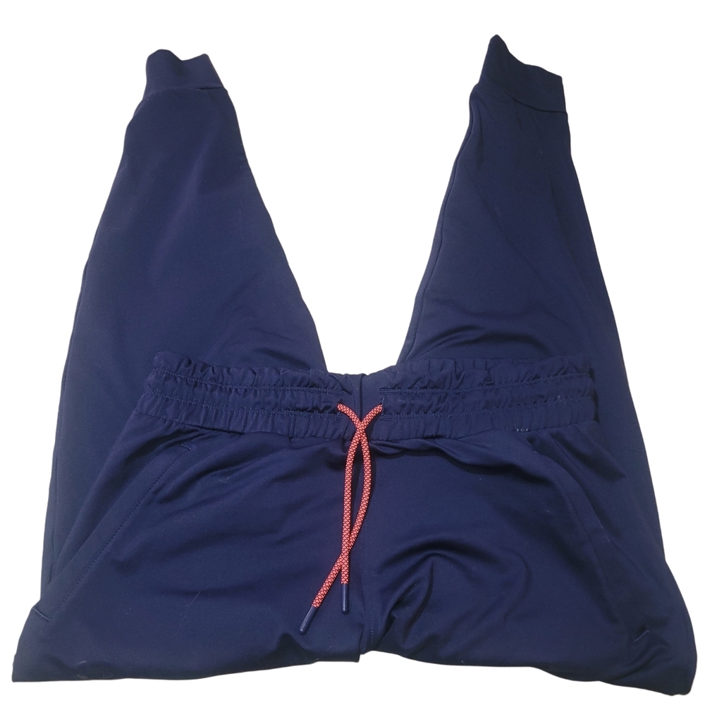 Under Armour Coldgear Navy Blue Loose Fit Joggers with Orange Drawstring M